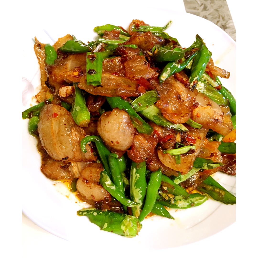 77想把鲸鱼放进冰箱做的青椒回锅肉