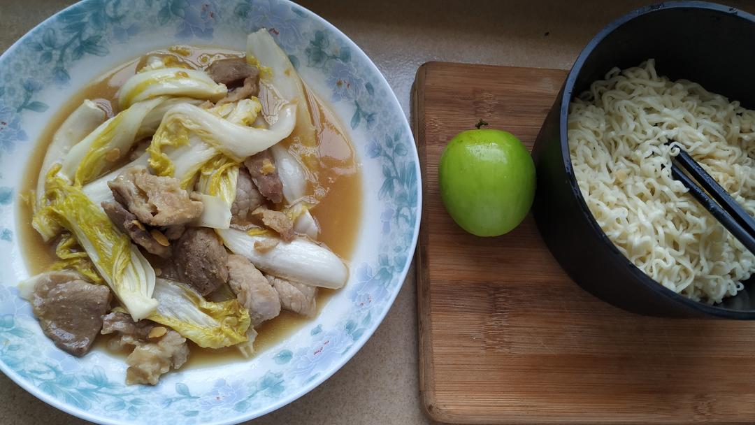 一日食～肉片娃娃菜