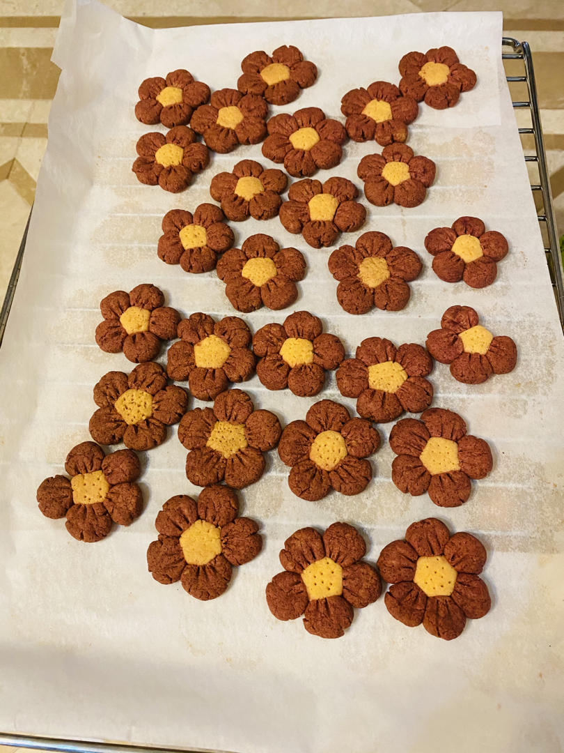 送你一朵小红花 🌺免模具｜零难度花朵饼干