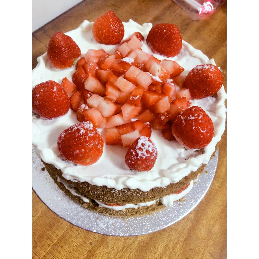 六寸抹茶戚风蛋糕