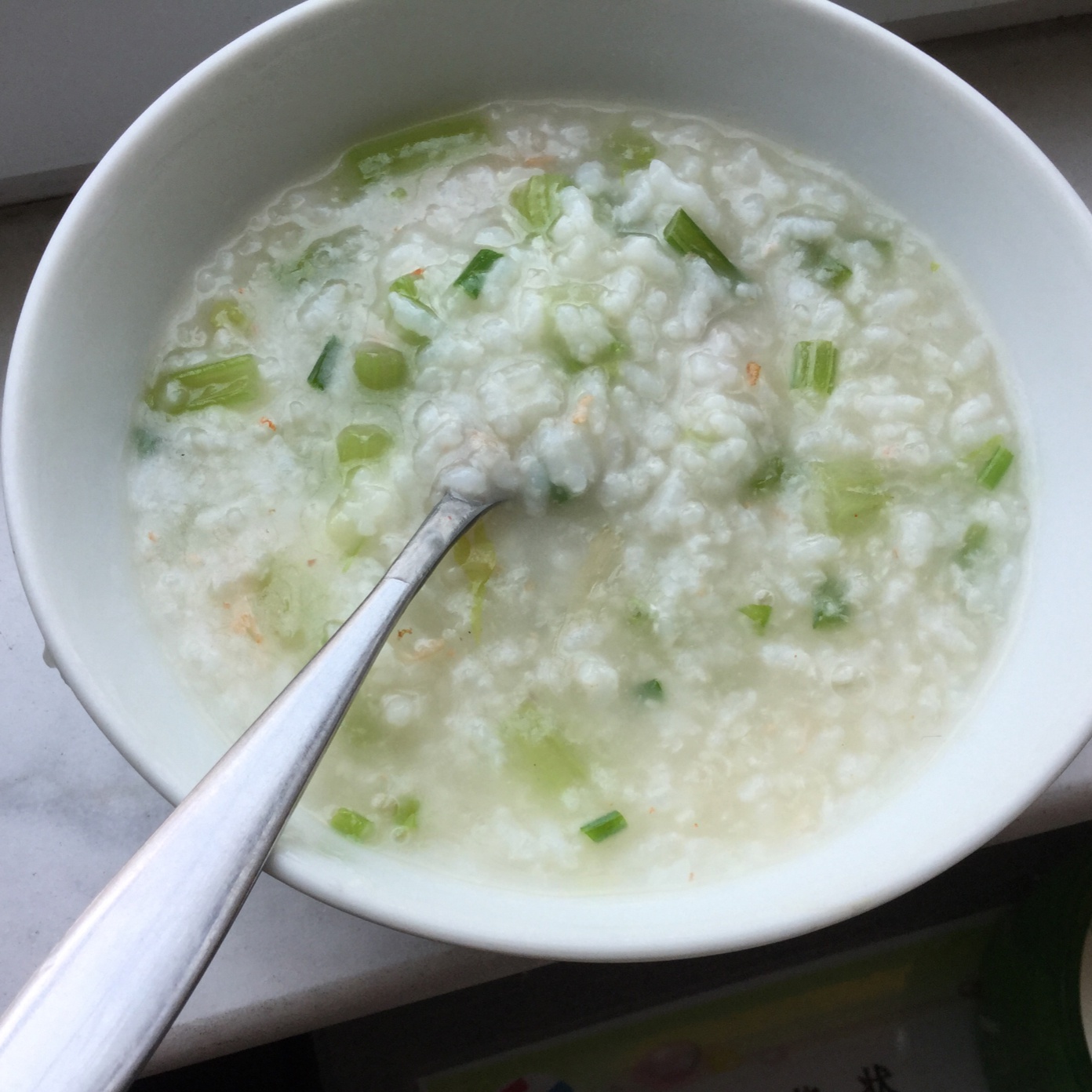鲜虾香芹粥