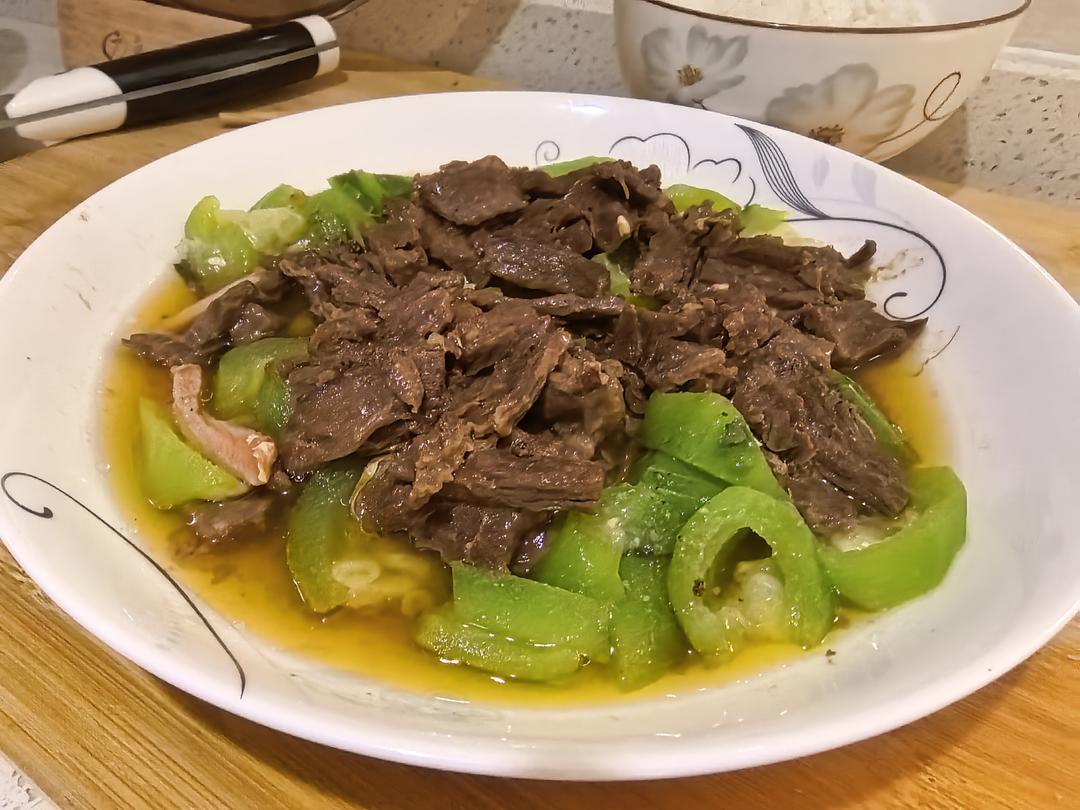 丝瓜蒸牛肉