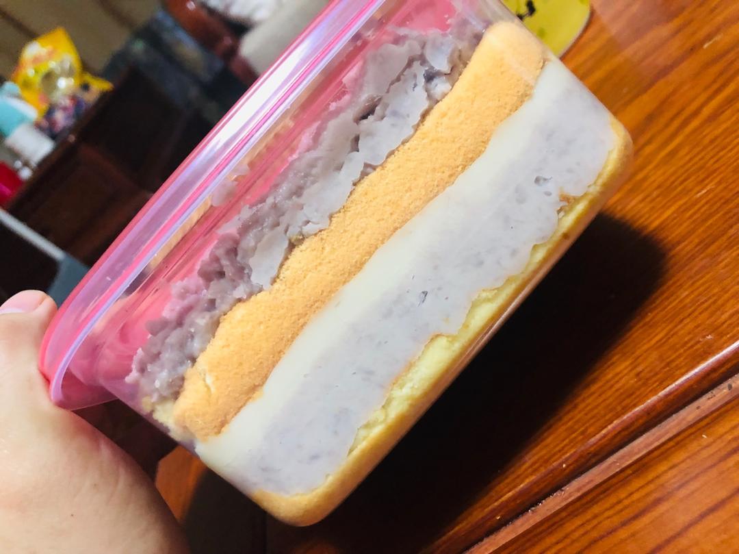 肉松麻薯芋泥盒子