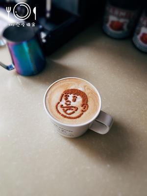 咖啡印花记录——哆啦A梦的做法 步骤7