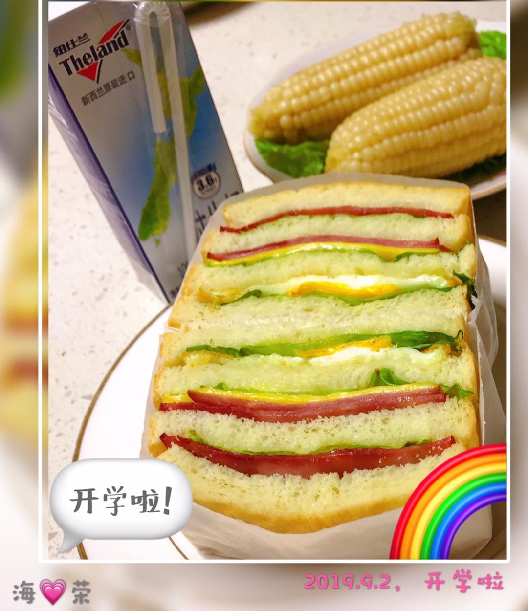 火腿芝士蛋三文治