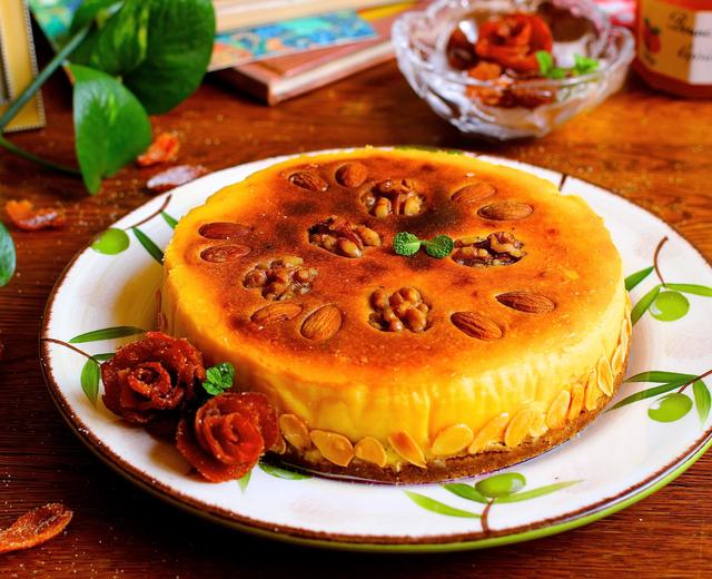【金色诱惑】杏香重乳酪蛋糕（附杏干玫瑰花做法）的做法