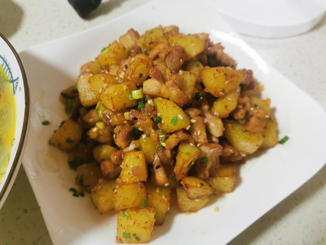 超级好吃的孜然土豆鸡胸肉