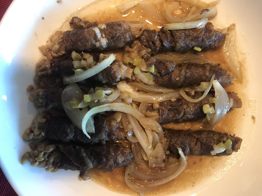超级下饭的金针菇牛肉卷