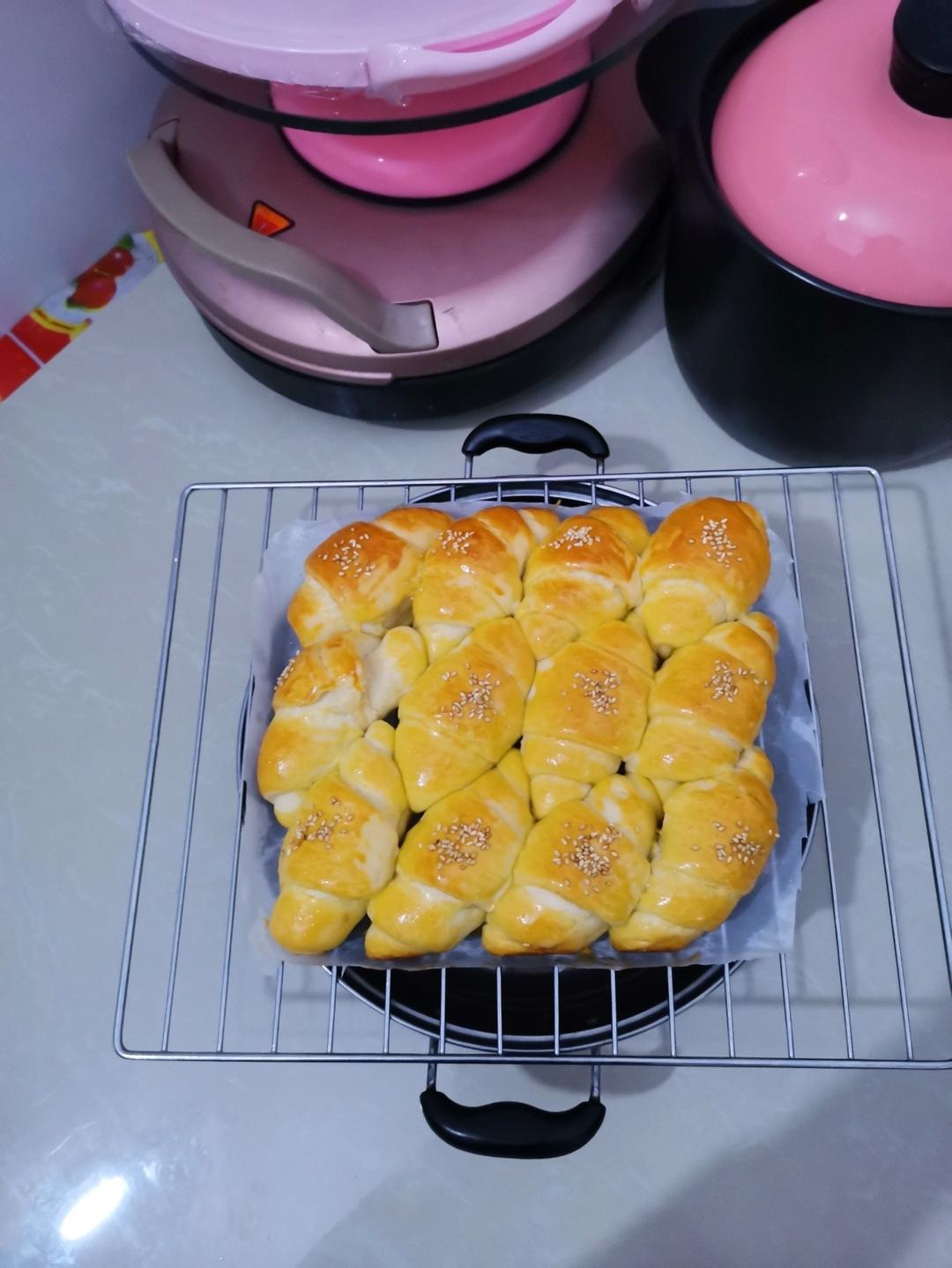 牛奶面包卷🥐（超软超拉丝）一次发酵