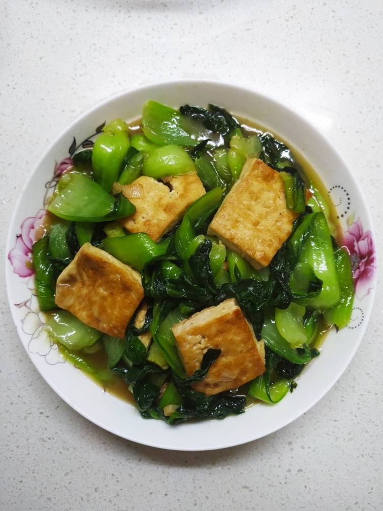 豆腐炒青菜的做法