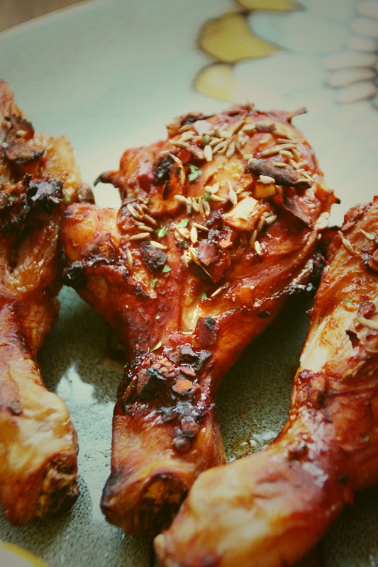 柠香欧芹烤鸡腿