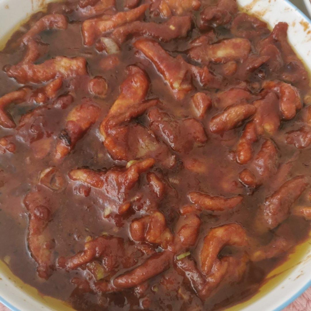 传统做法 京酱肉丝