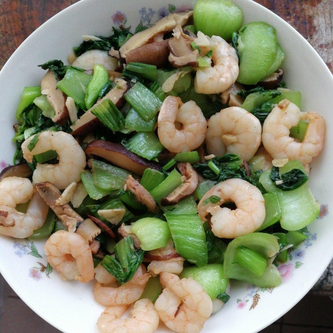 虾仁香菇炒油菜