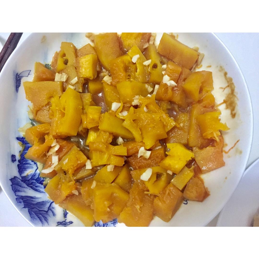 蚝油蒜蓉南瓜（微波炉）