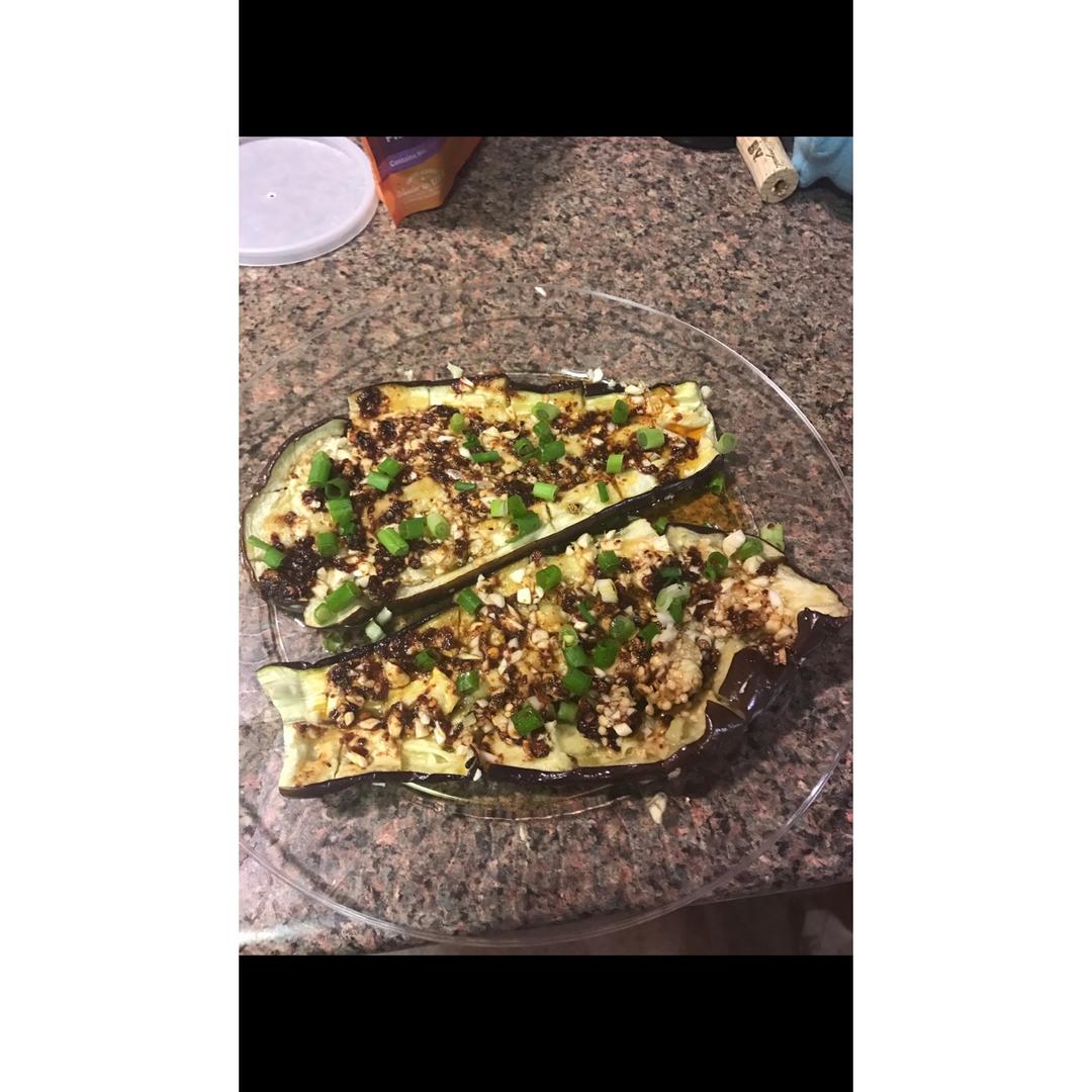 【微波炉烤茄子】