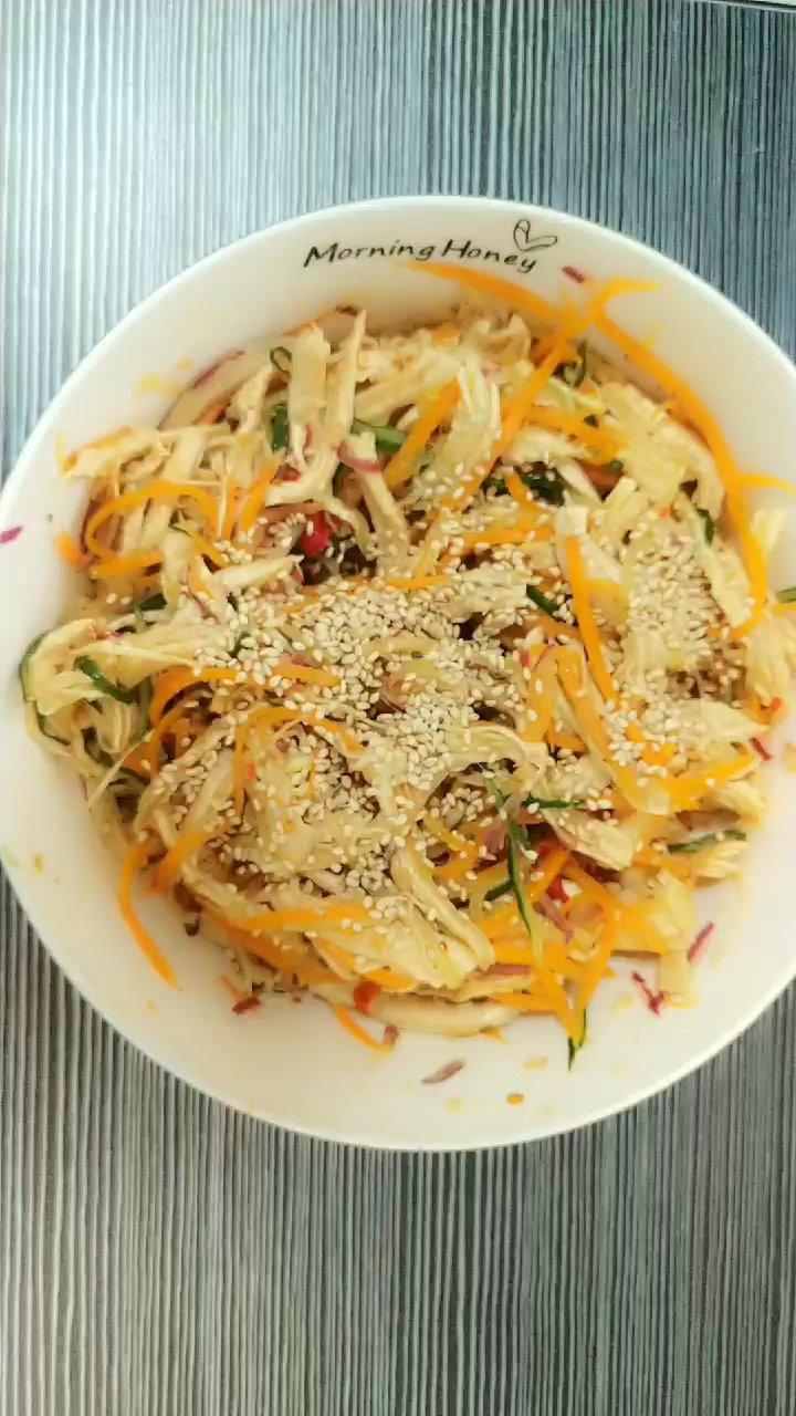 减脂健身｜凉拌手撕鸡丝（香辣&麻油版）