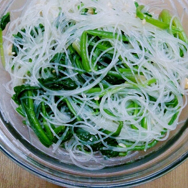 凉拌菠菜粉丝