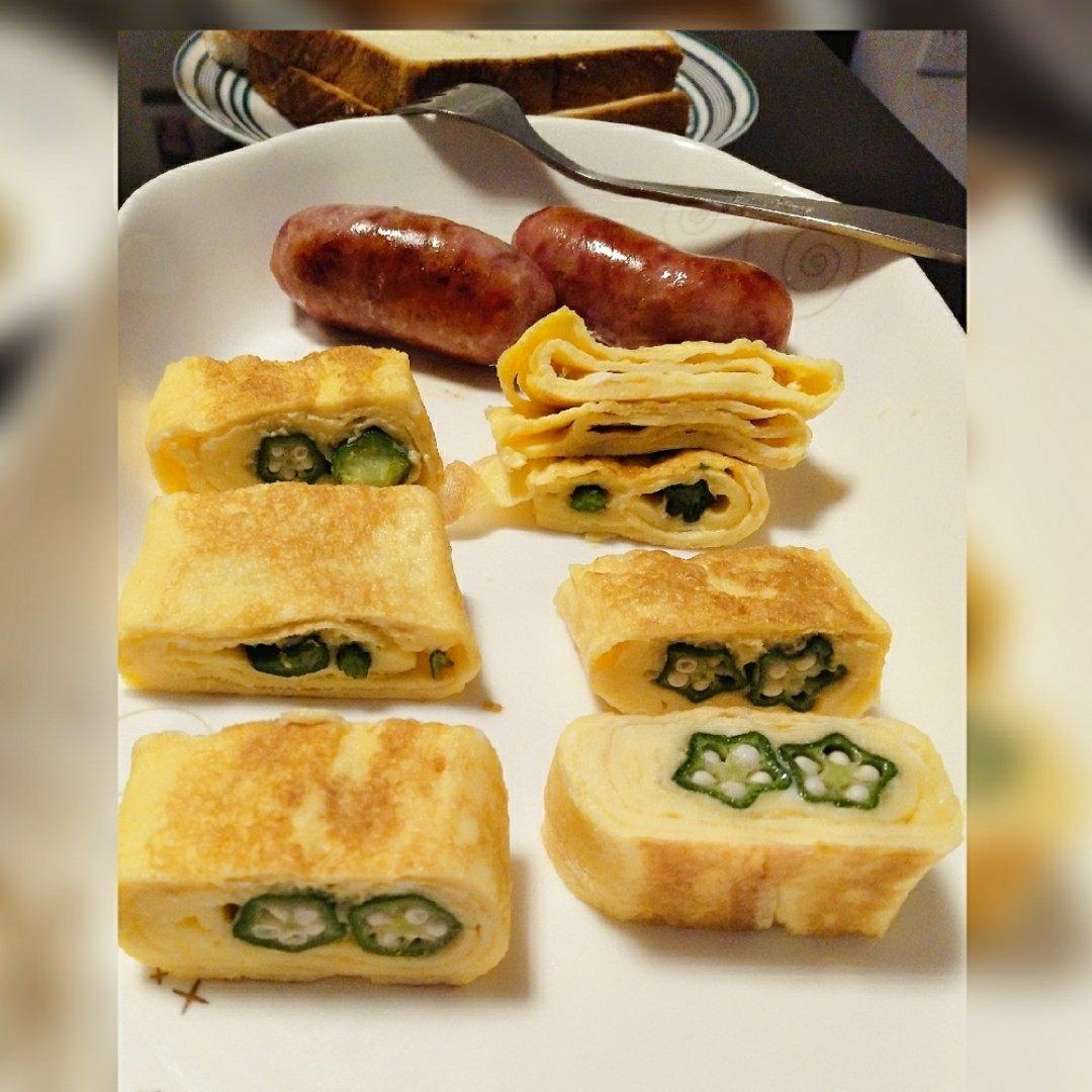 秋葵厚蛋烧
