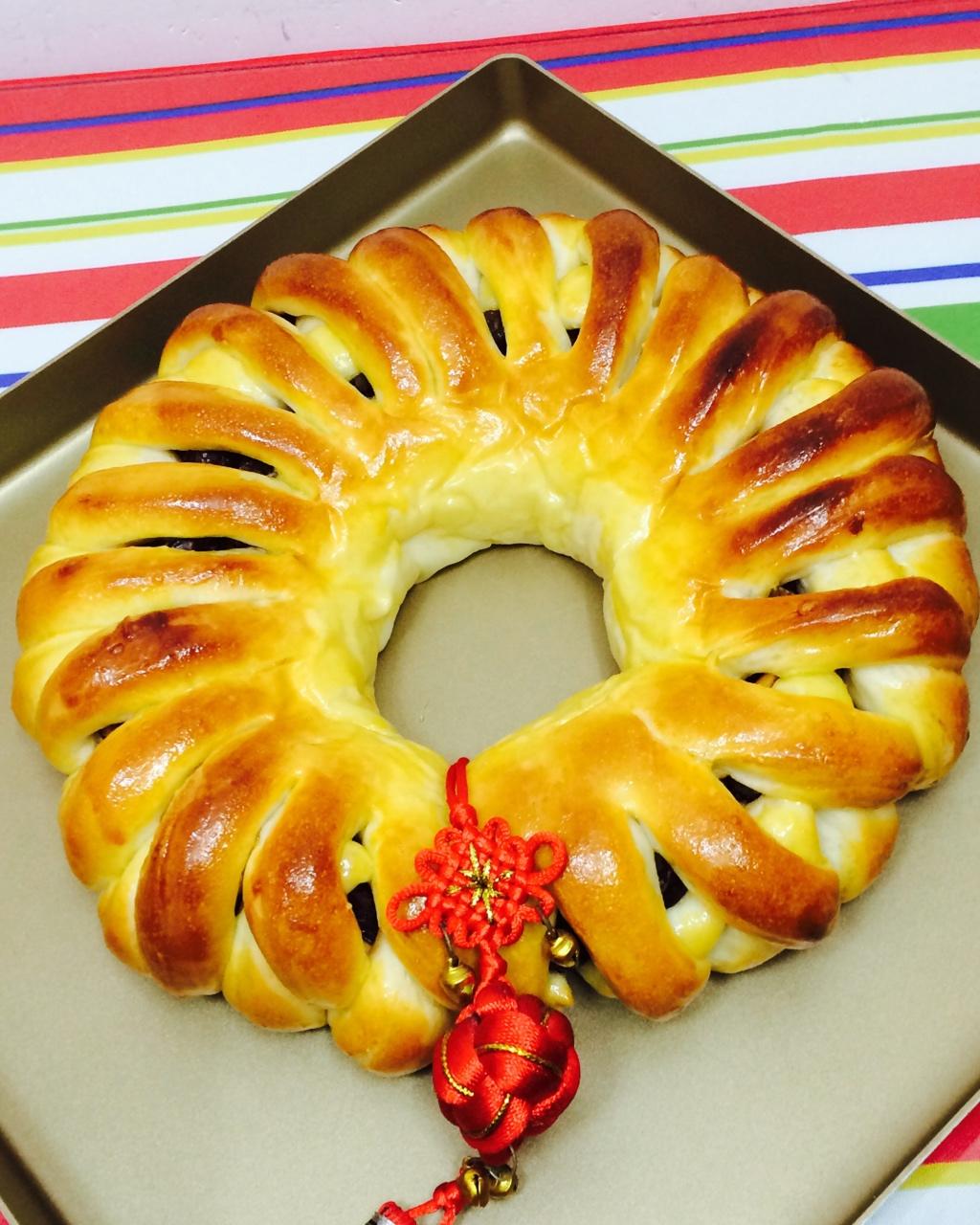 花环蜜豆面包
