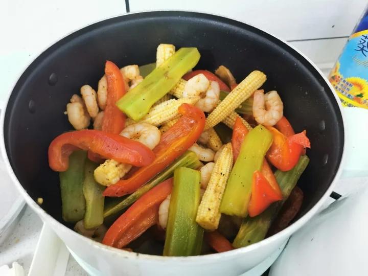 玉米笋炒虾仁