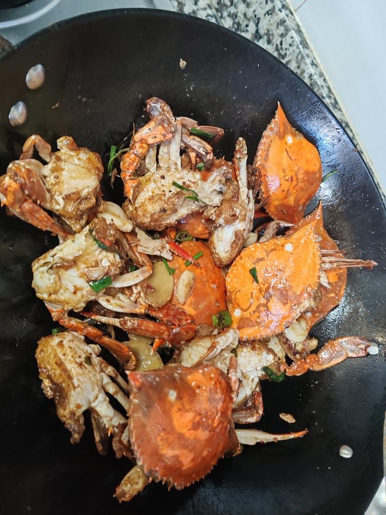 葱姜炒梭子蟹（very easy）