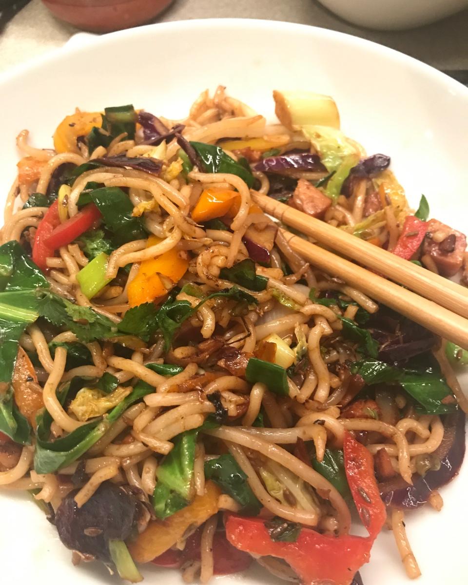 孜然羊肉炒面