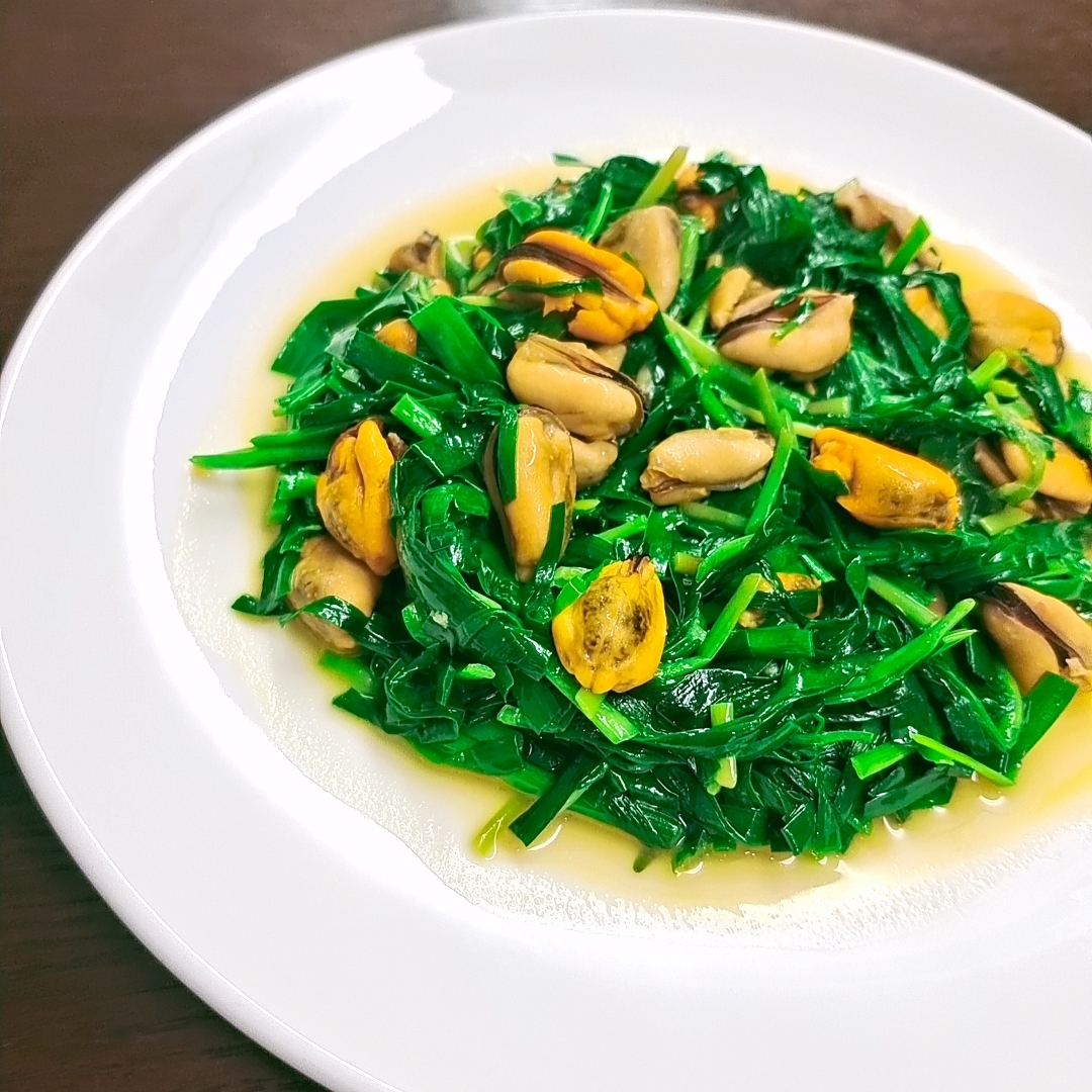 韭菜炒海虹（贻贝）❗️鲜美下饭的做法