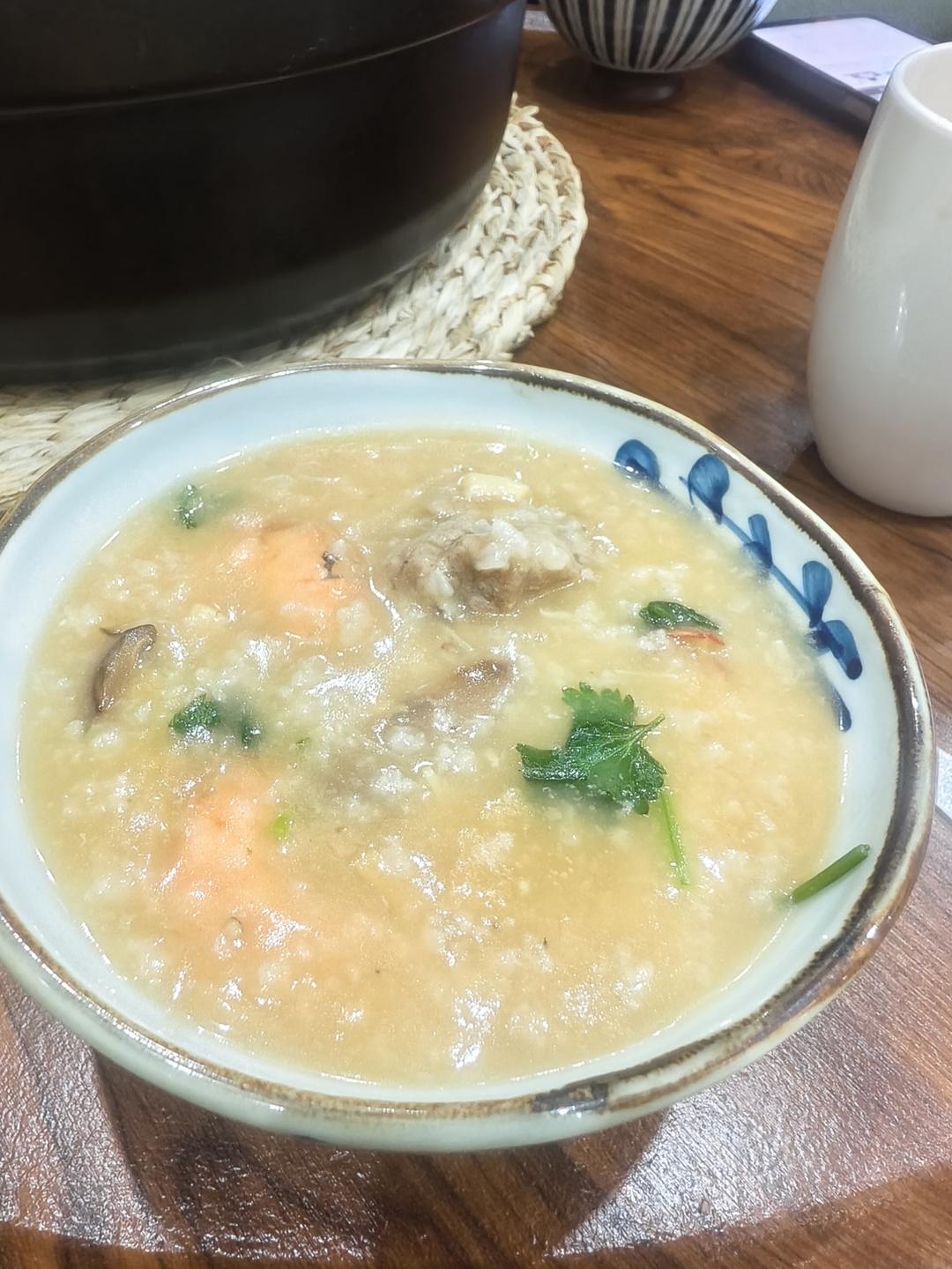 满分经典潮汕砂锅虾粥