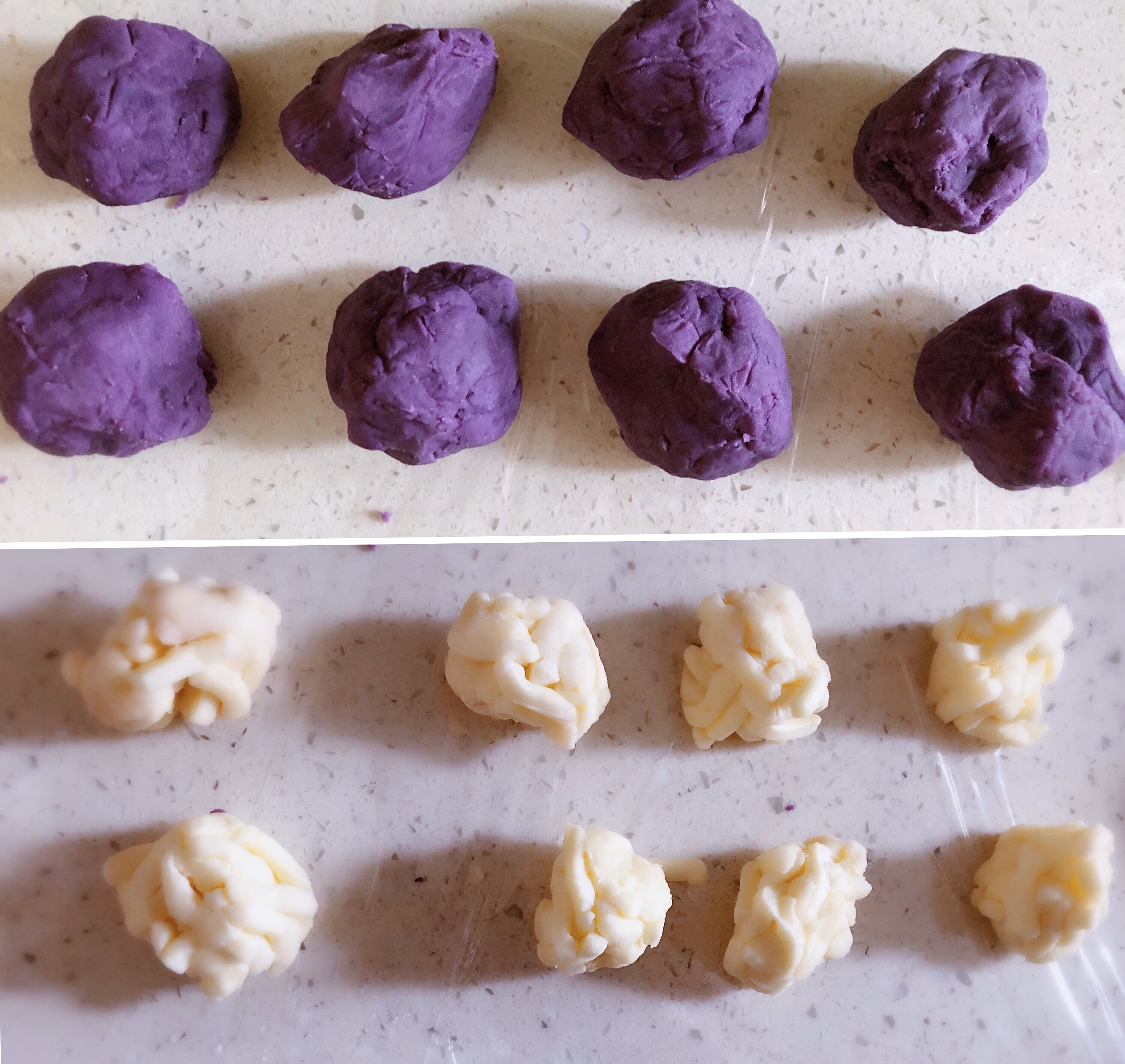 流心拉丝紫薯团的做法 步骤4