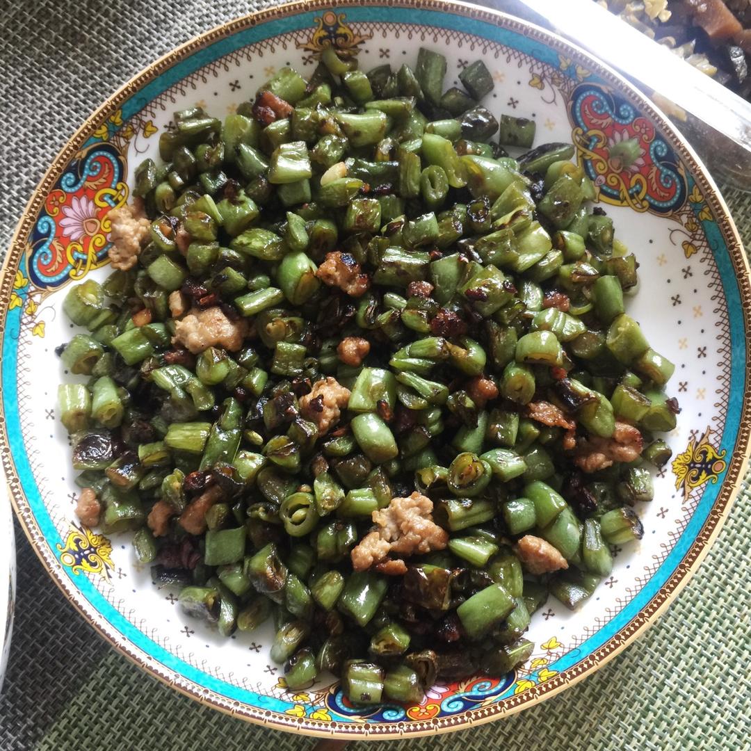 干煸榄菜肉末豆角