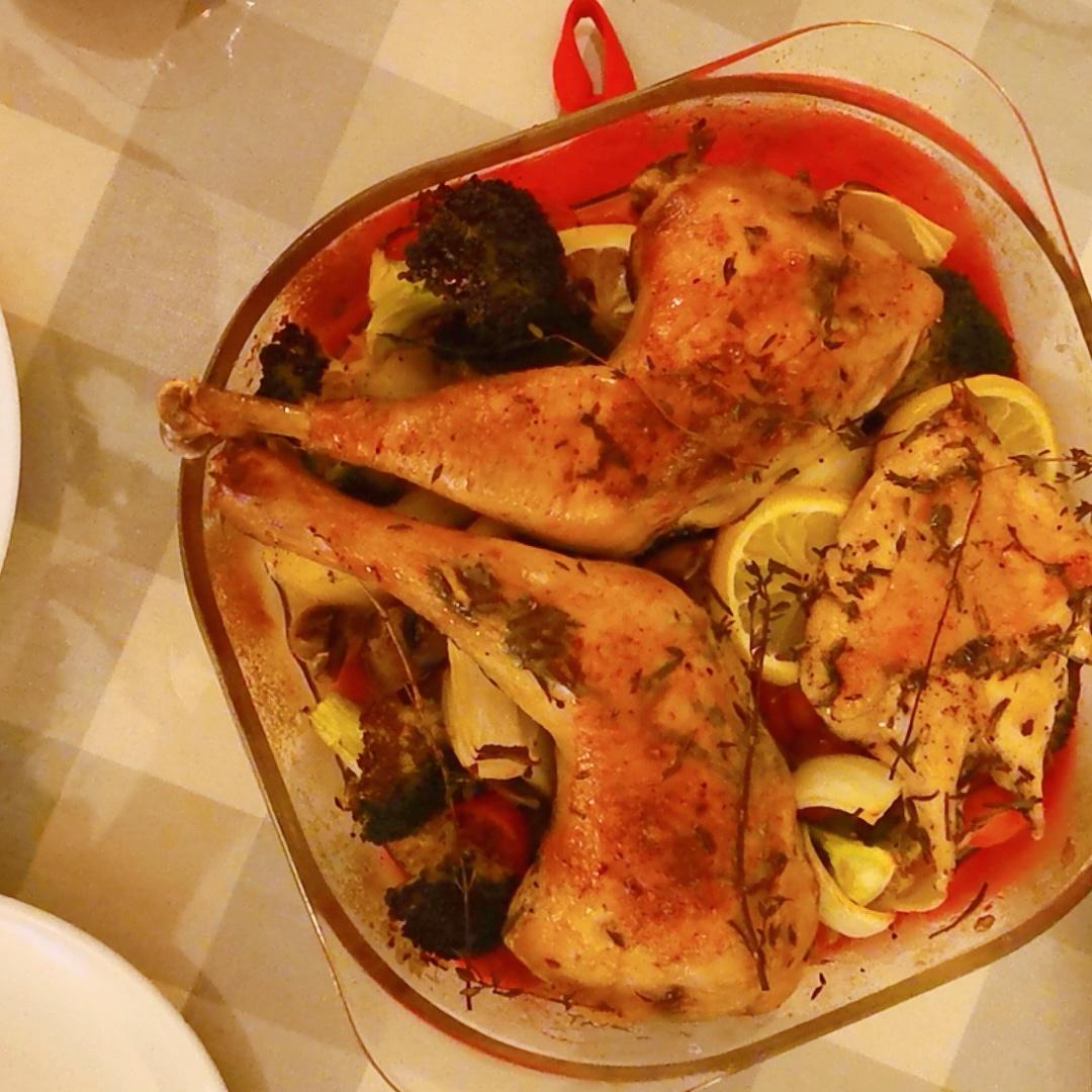 【百里香烤鸡腿】这是什么神仙配色，家庭聚会惊艳四座