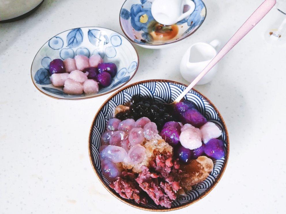 超级简单的彩色芋圆