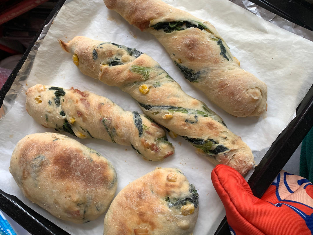 菠菜芝士扭扭棒