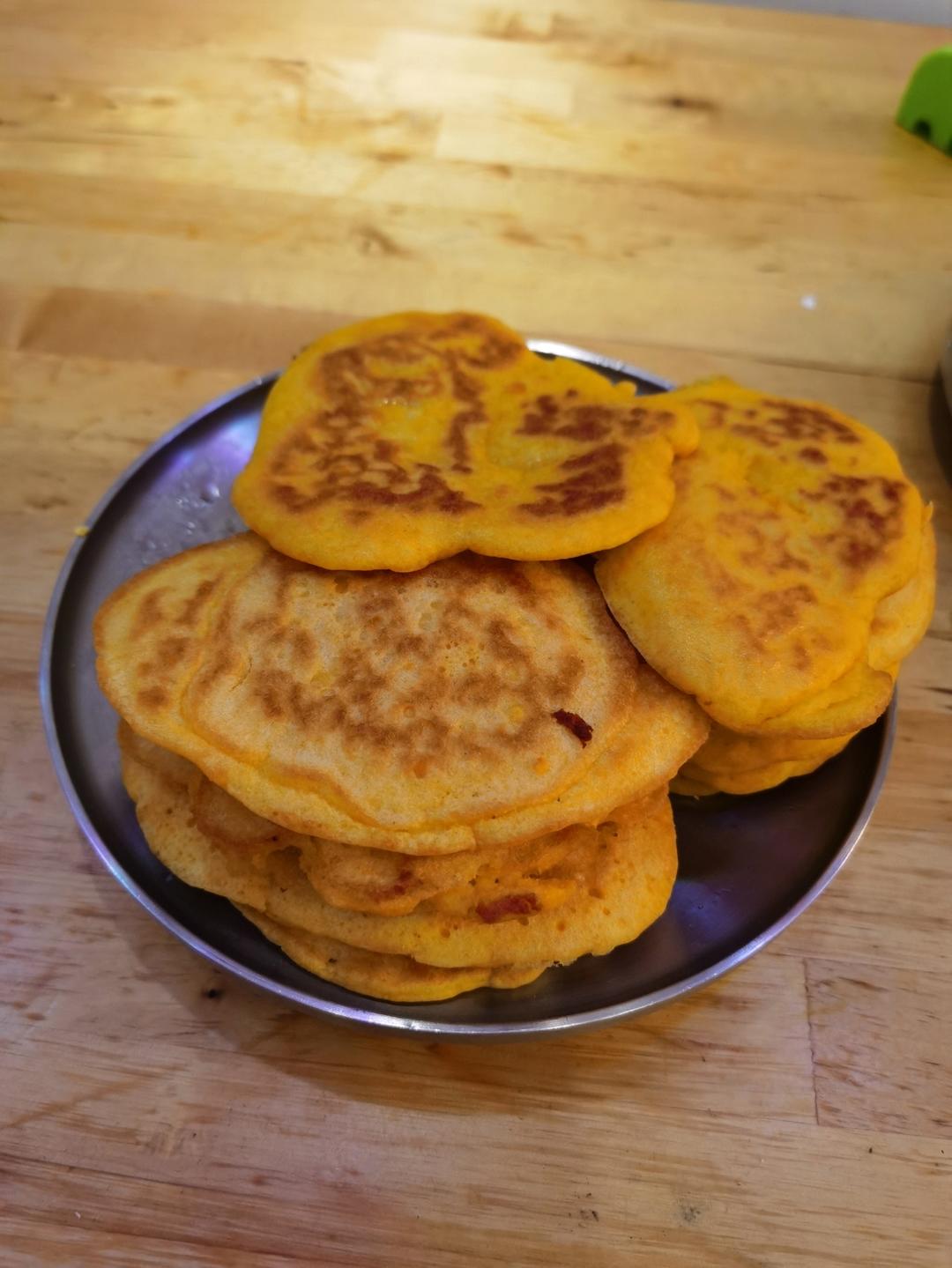 玉米面松饼，早起5分钟搞定，又软又健康