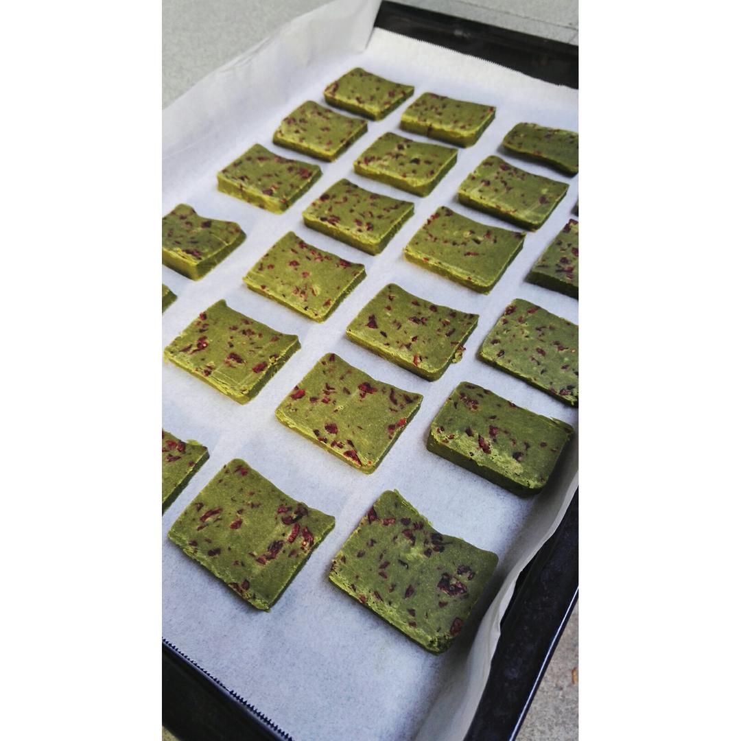 抹茶蔓越莓饼干