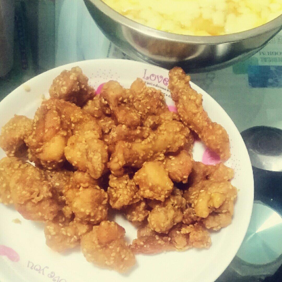 香酥芝麻鸡块