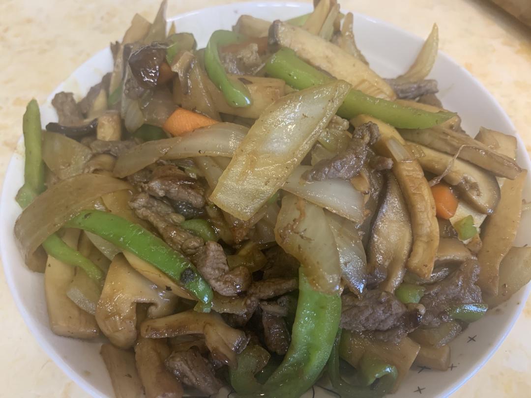 杏鲍菇炒牛柳