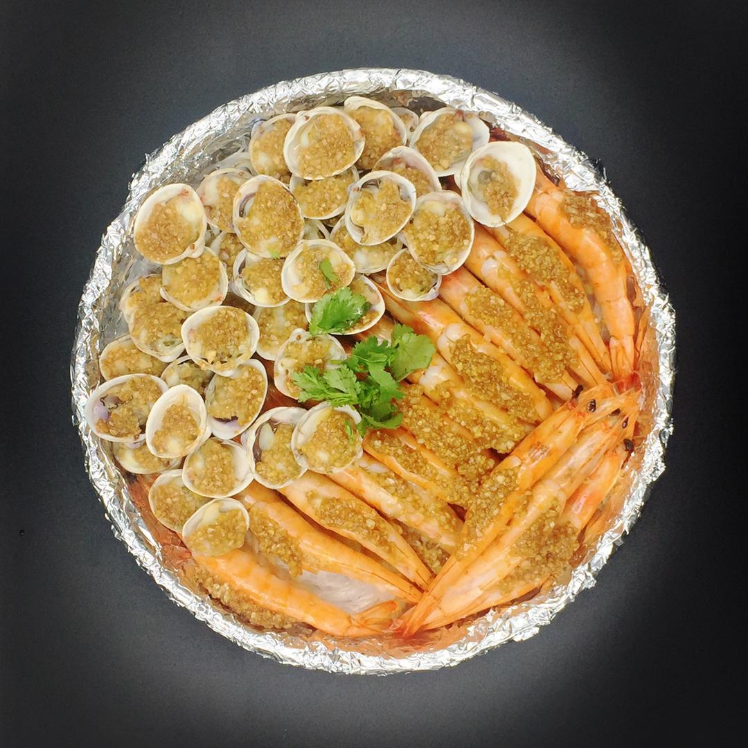 蒜蓉粉丝烤花甲虾