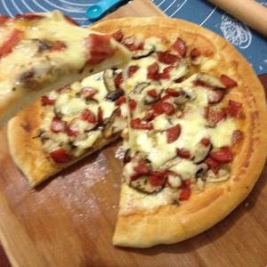 蘑菇蒜肠披萨的做法 步骤8