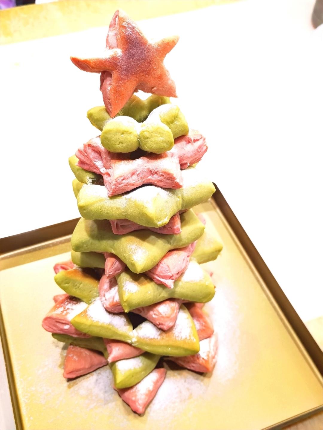 双色圣诞树面包~