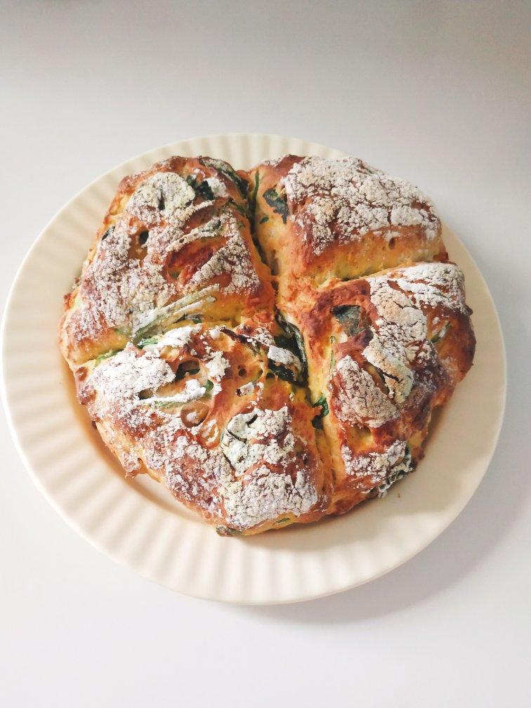 菠菜南瓜奶酪丹波面包丨健康·烘焙