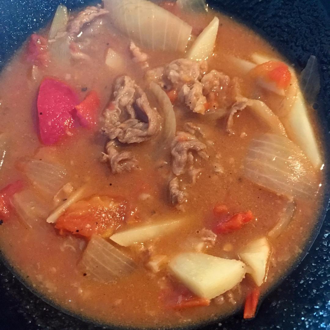 番茄牛肉片汤