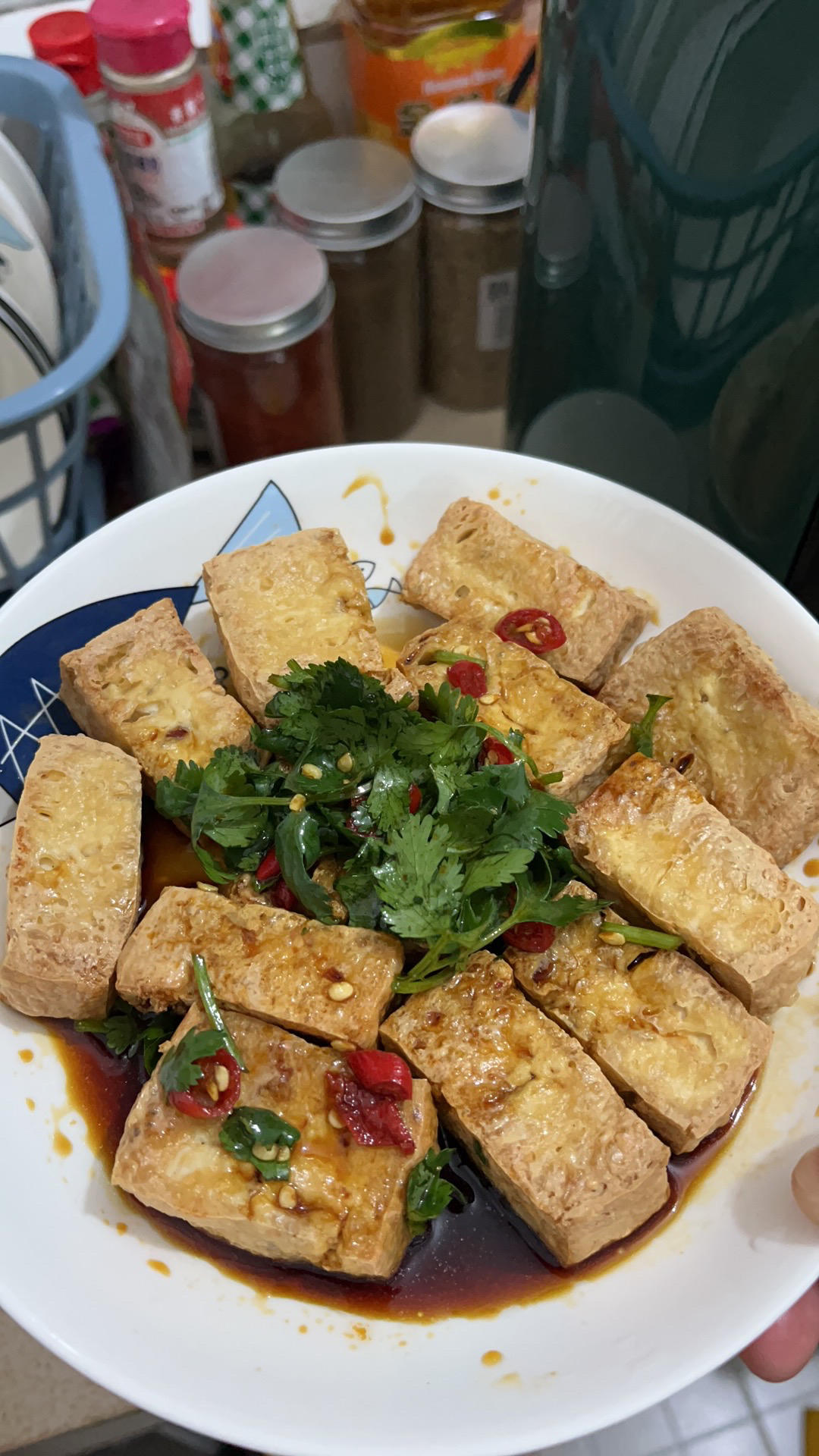 空气炸锅炸豆腐