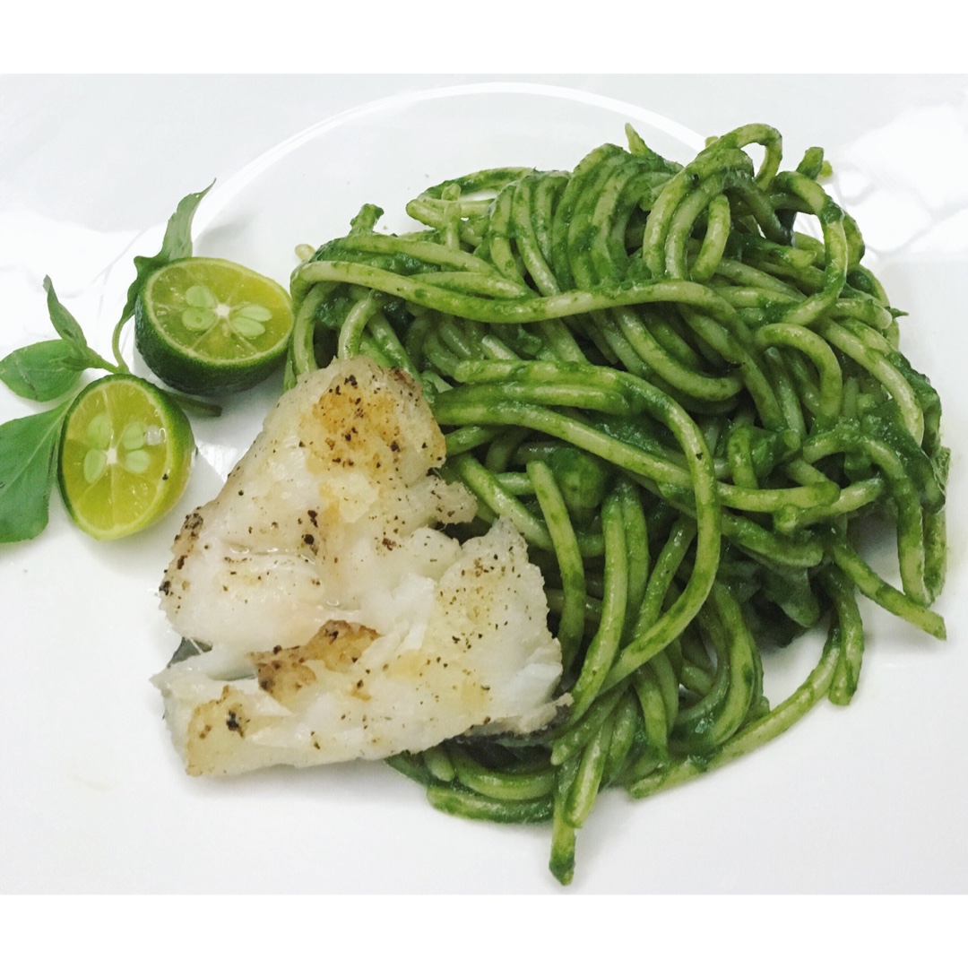 【无油低脂】菠菜青酱意面