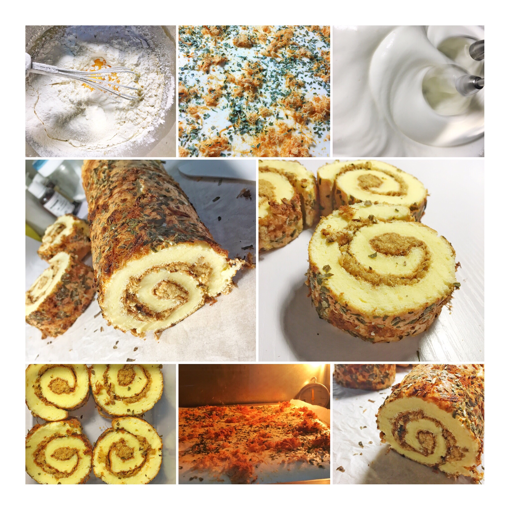 香葱肉松蛋糕卷