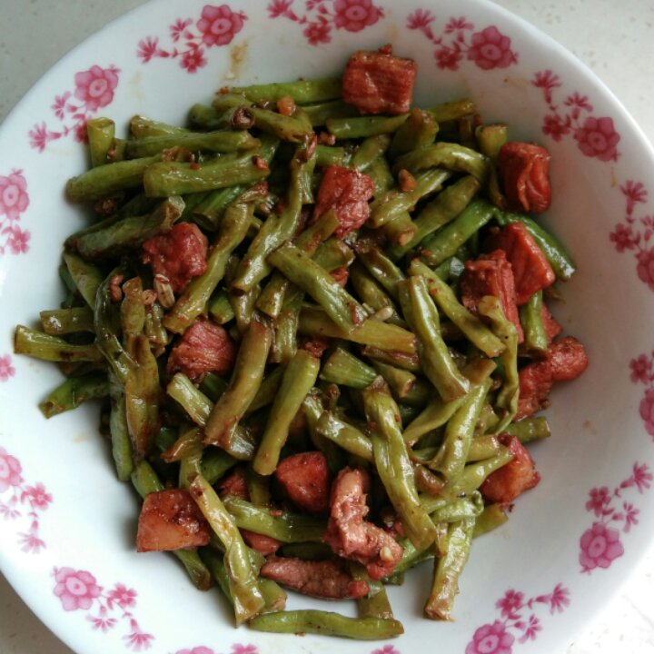 长豆角炒肉