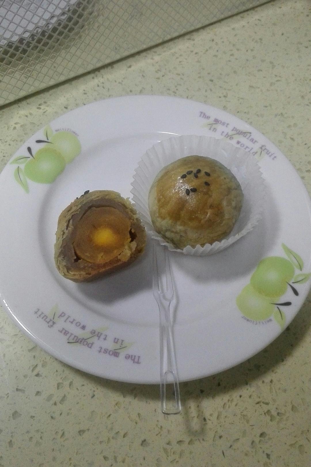 蛋黄酥~紫薯、抹茶、原味~花好月圆，中秋快乐~内附一次做六色蛋黄酥方法~