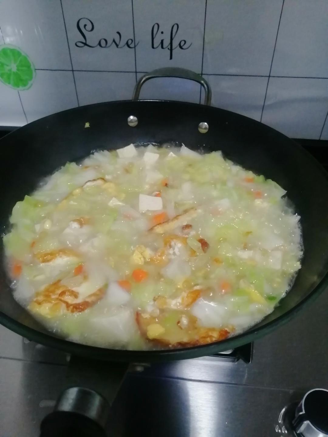 白菜三鲜汤