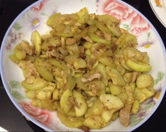 西葫芦炒肉片