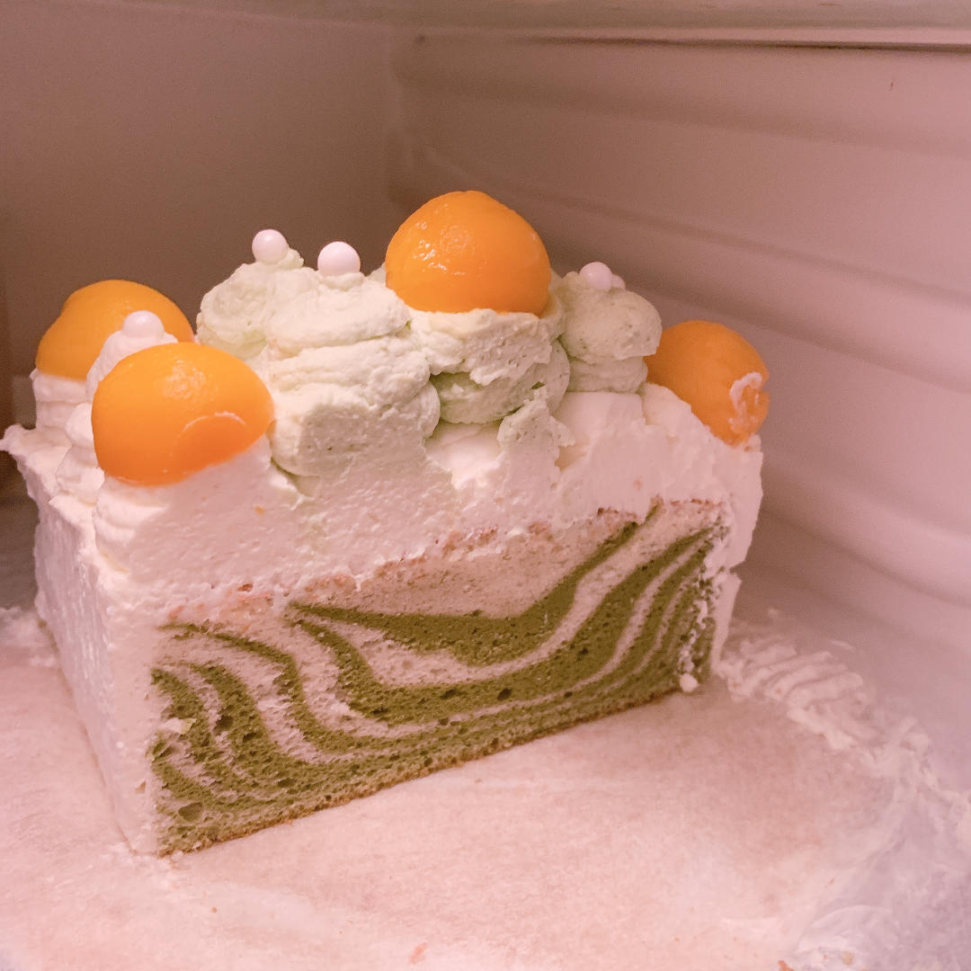 绿斑马戚风蛋糕